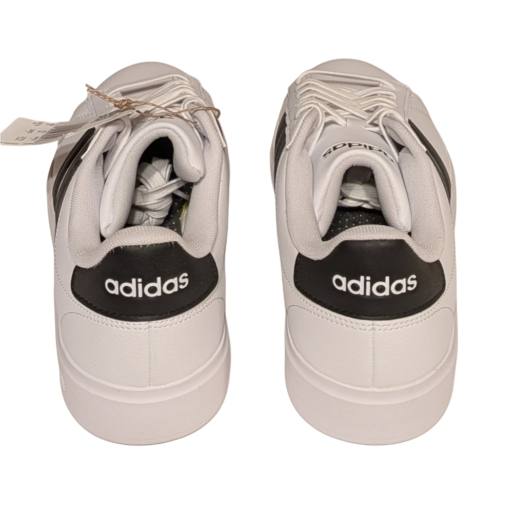 Adidas Grand Court 2.0 White Black Sneakers Mens 10.5 Tennis Casual Shoes GW9195 - Picture 2 of 9
